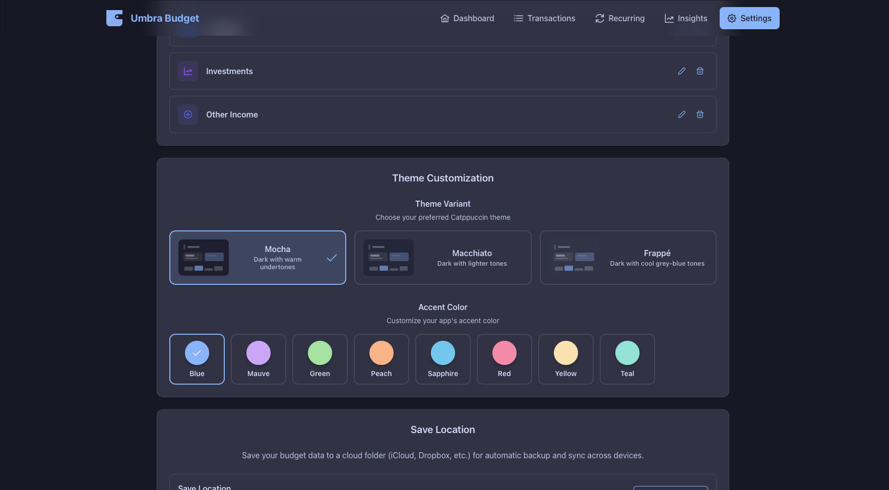 Beautiful Themes screenshot